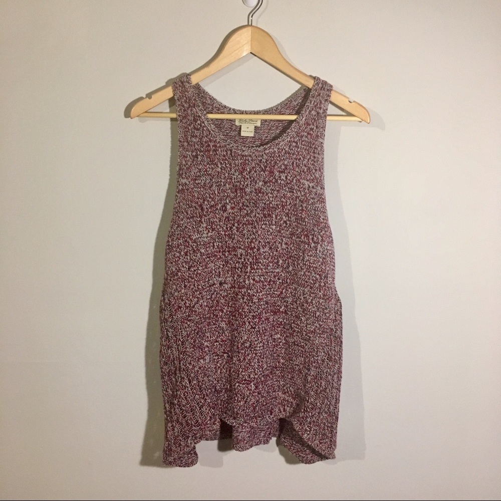 Lucky Brand Heathered Knit Sleeveless Top Women Size Medium